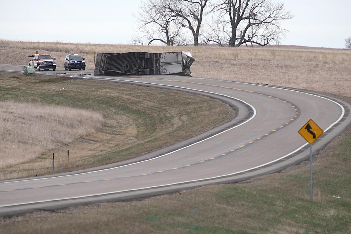 Semi crash and hazmat spill shut down Burleigh County highway
