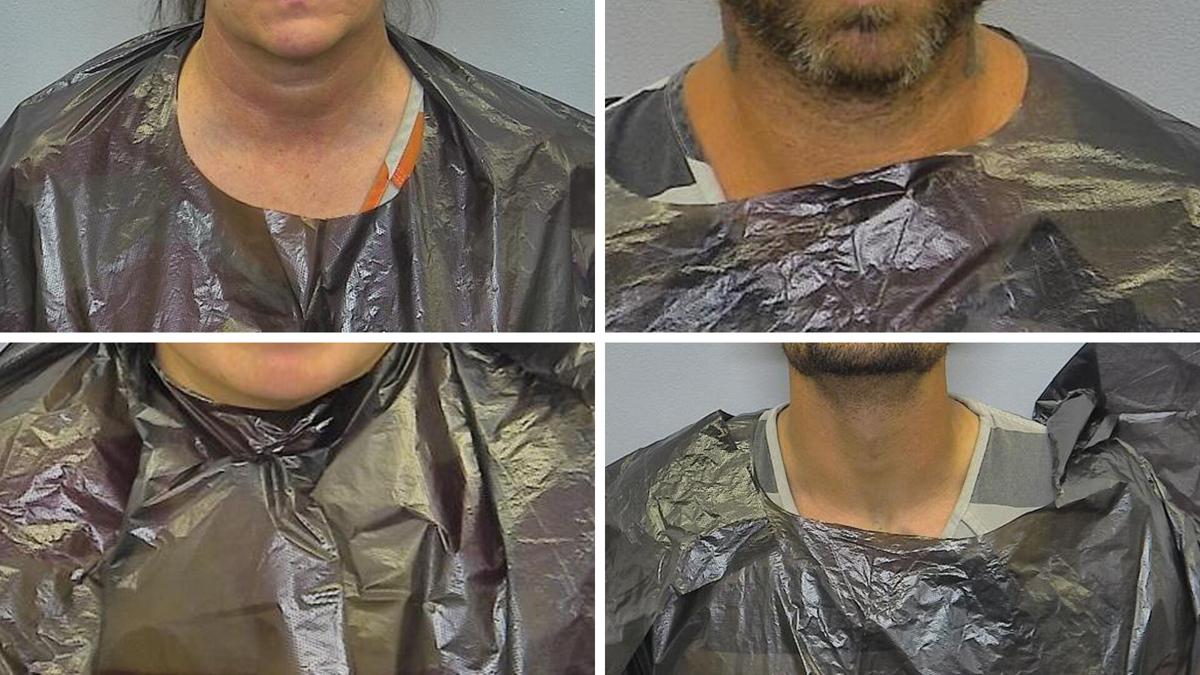Detention center using smocks to hide stripes in mug shots