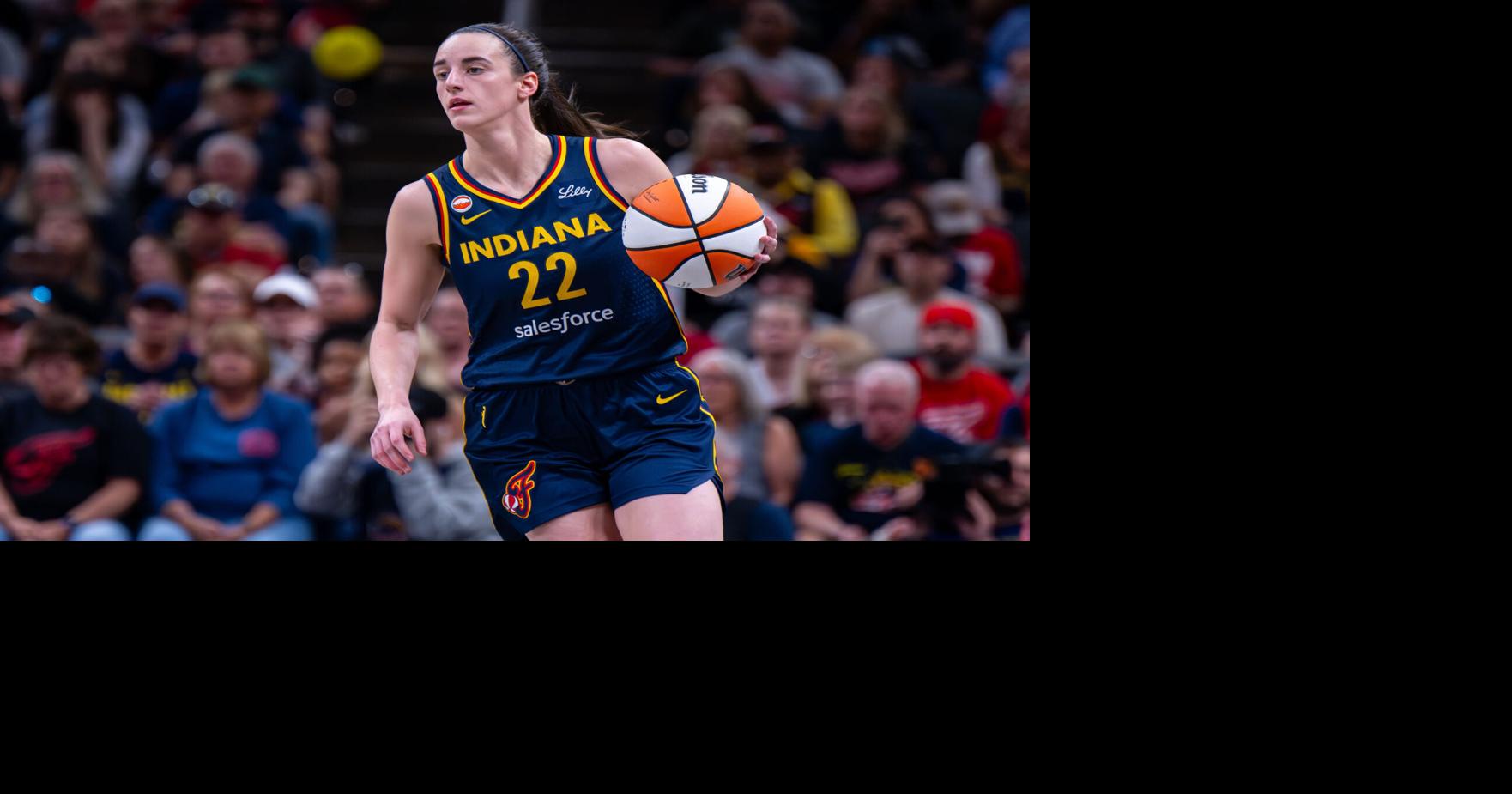 Indiana Fever guard Caitlin Clark (22) during the first half of an WNBA ...