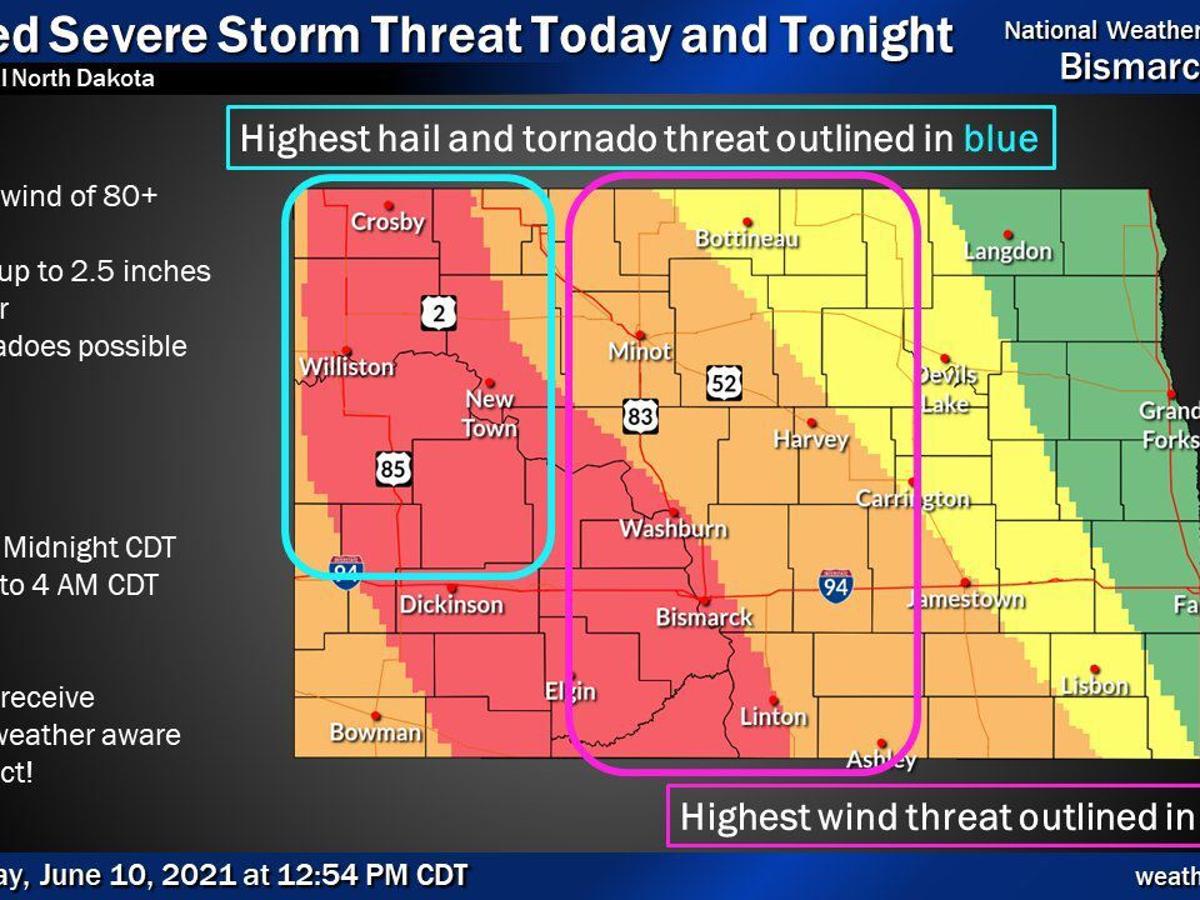 Widespread Severe Weather Forecast For Western Central North Dakota Local News For Bismarck Mandan North Dakota Bismarcktribune Com Widespread Severe Weather Forecast For Western Central North Dakota Local News For Bismarck Mandan North Dakota Bismarcktribune Com