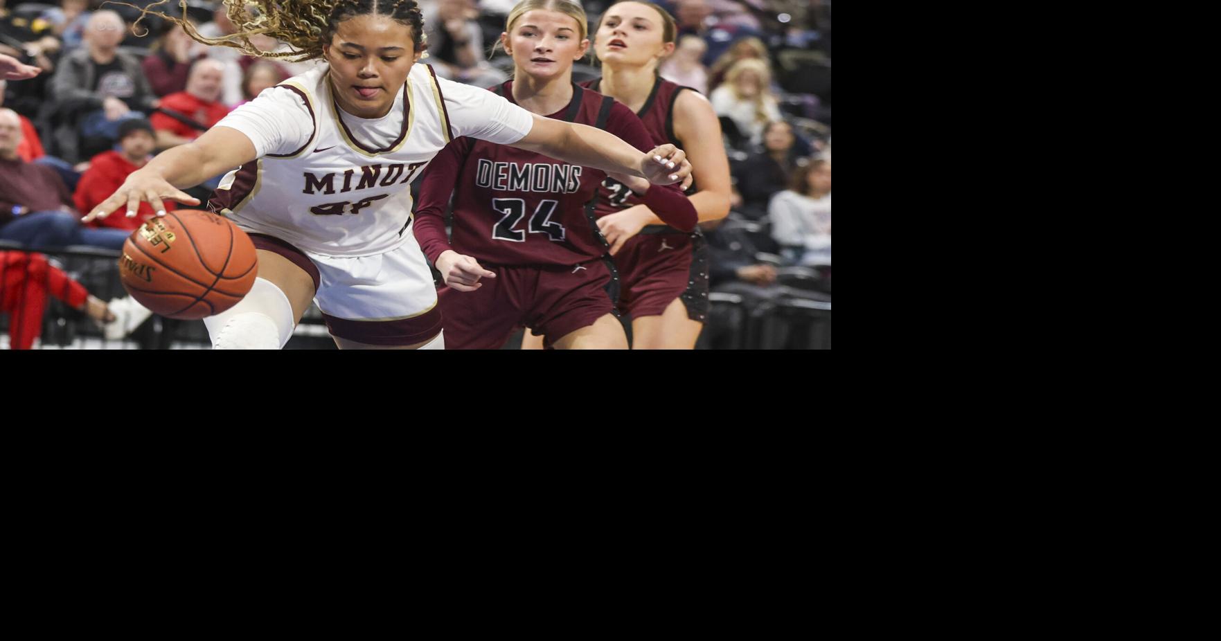 Minot girls clinch state, WDA title spots by beating BHS