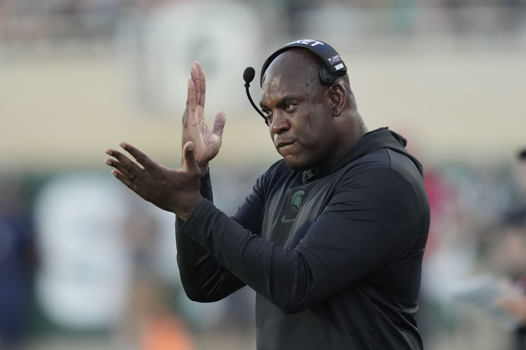 Michigan State tells football coach Mel Tucker it will fire him for misconduct with rape survivor picture image