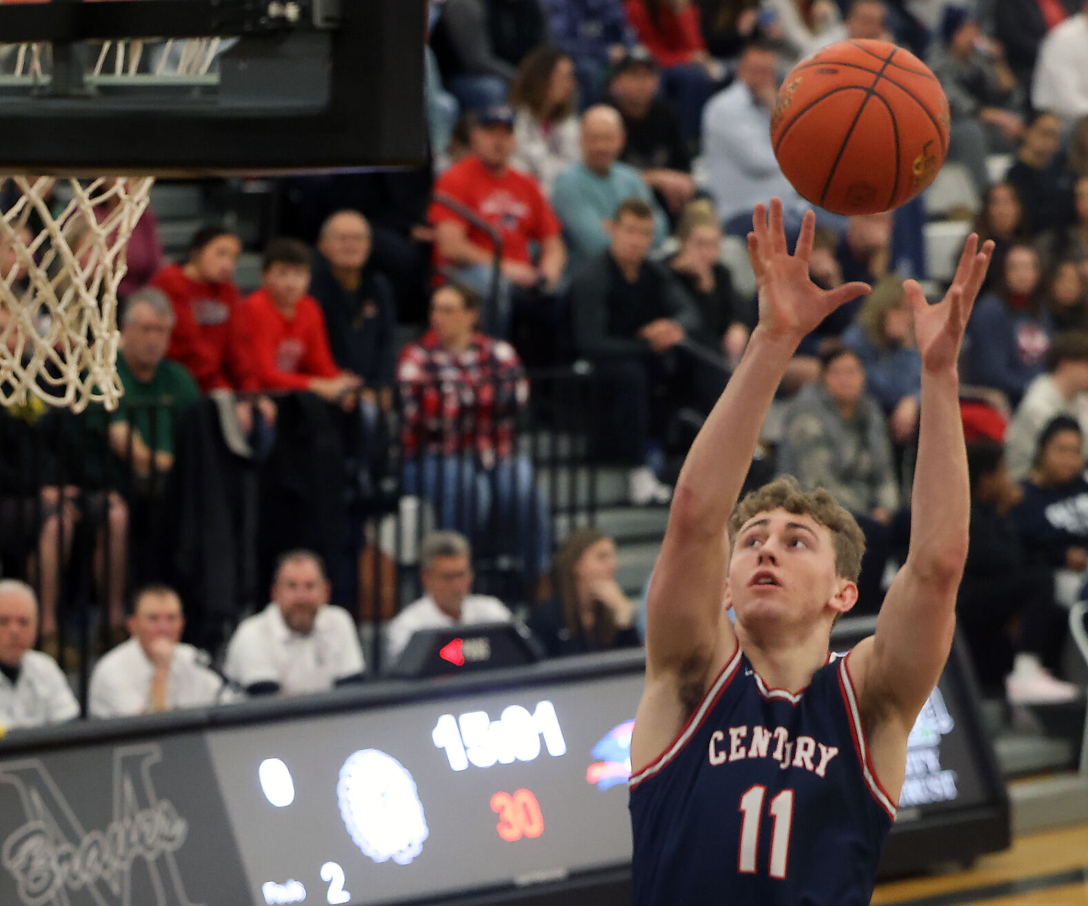 Isaiah Schafer Clinches Century’s Boys Basketball Team Career Scoring Record in Dominating Win