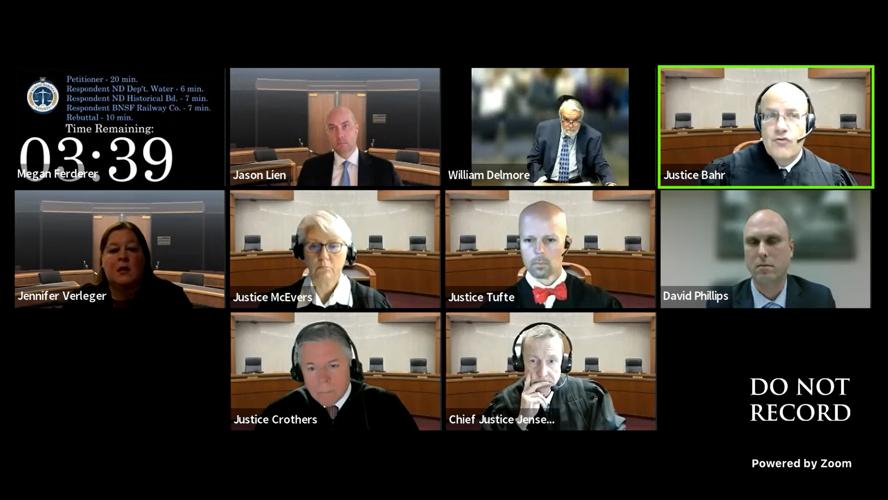 North Dakota Supreme Court hears arguments in rail bridge dispute