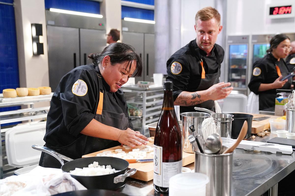 Lee Anne Wong, left, and Bryan Voltaggio in "Top Chef."