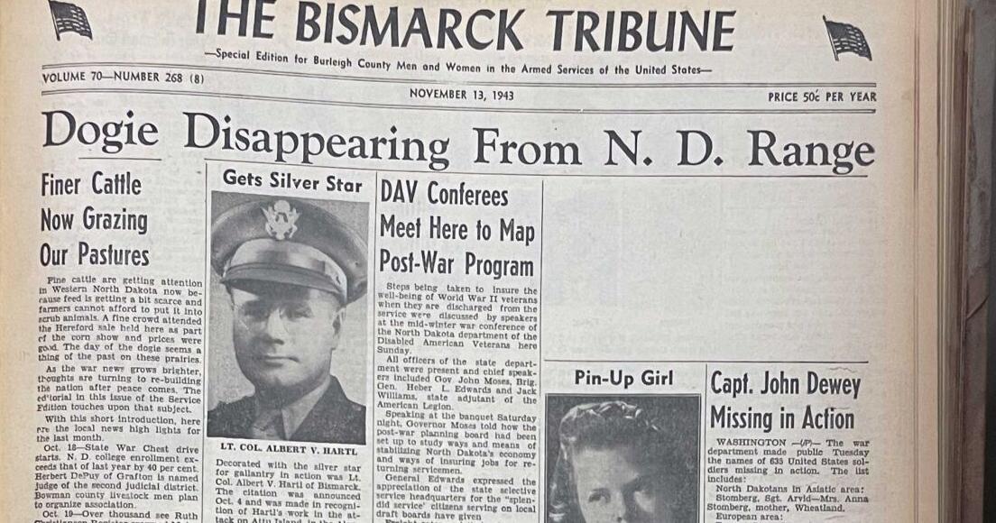 Free Bismarck Tribune tabloid served WWII military, families - Vimarsana News