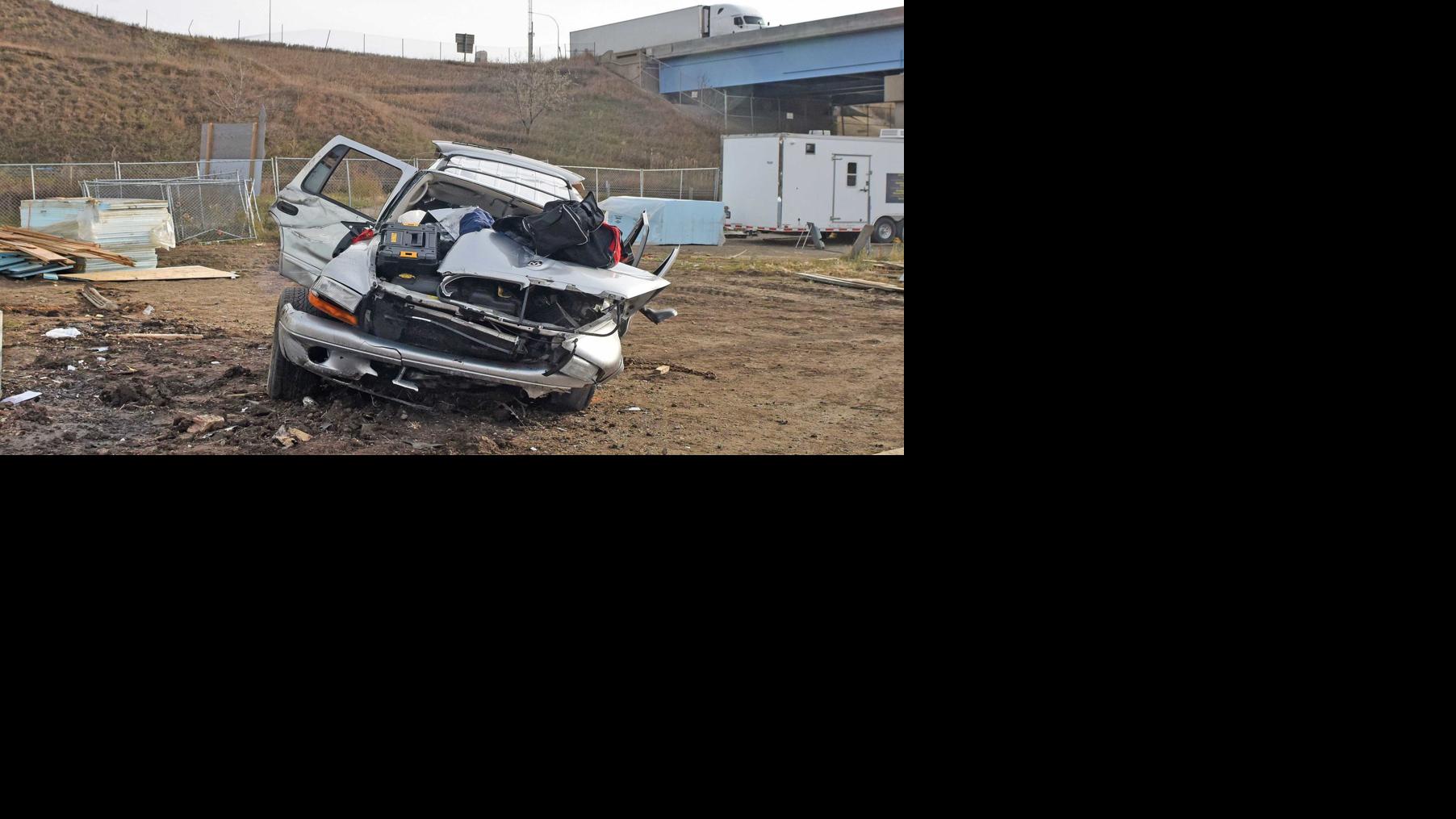 Two people injured after airborne crash off of Grant Marsh Bridge