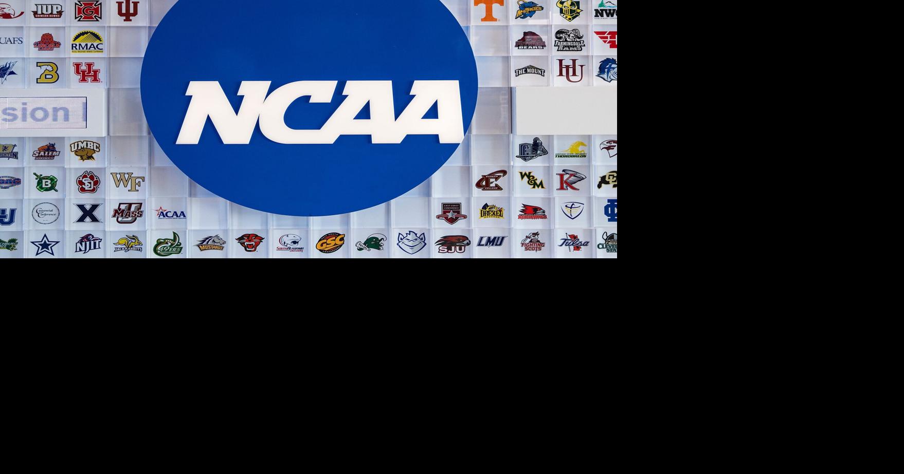 University logos cover a wall in the lobby of NCAA headquarters Thursday, Feb. 25, 2021, in Indianapolis.

Ncaa National Collegiate Athletics Association Office Headquarters In Indianapolis Feb 25 2021