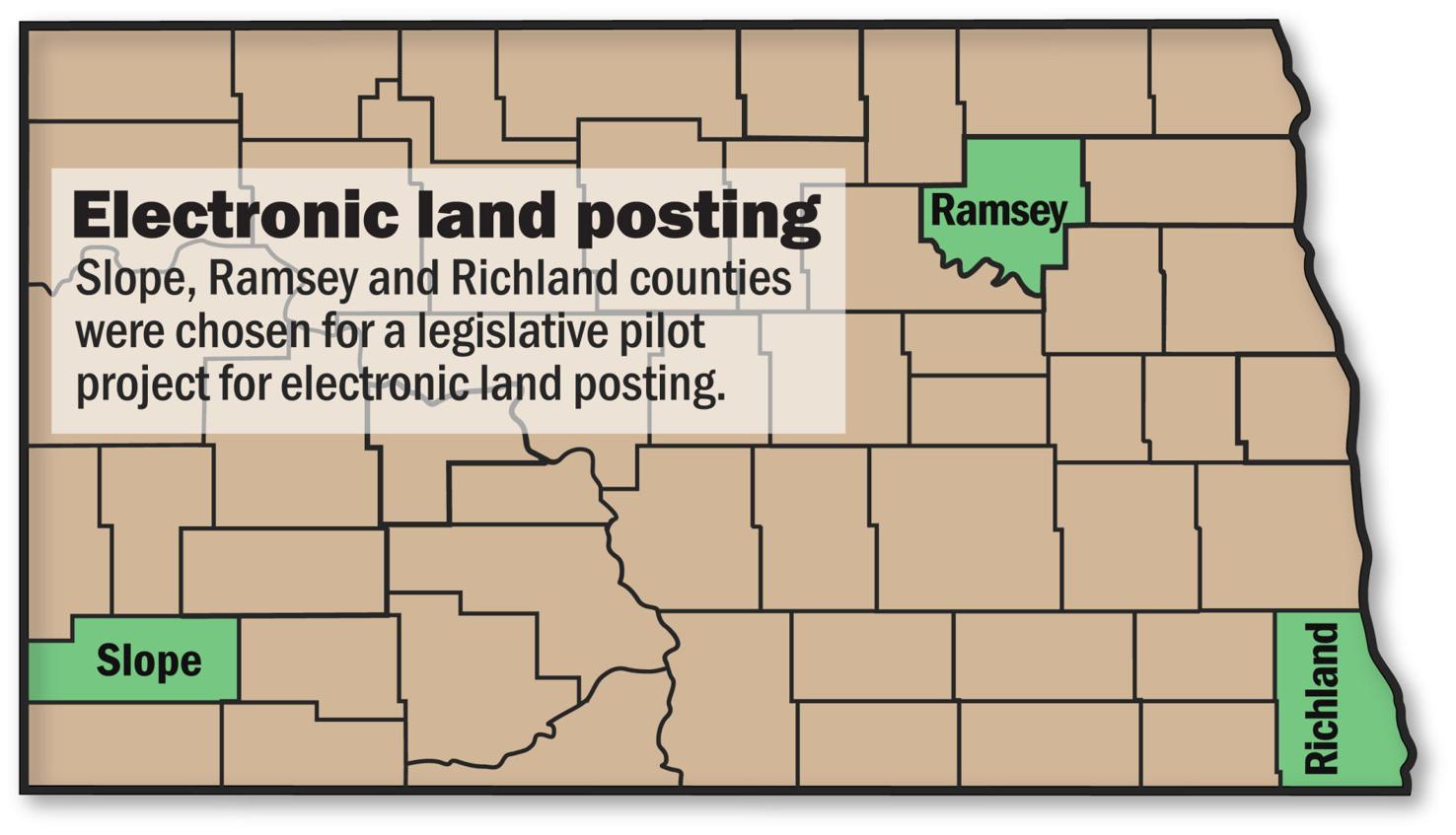 Dozens of North Dakota landowners opt into electronic posting trial