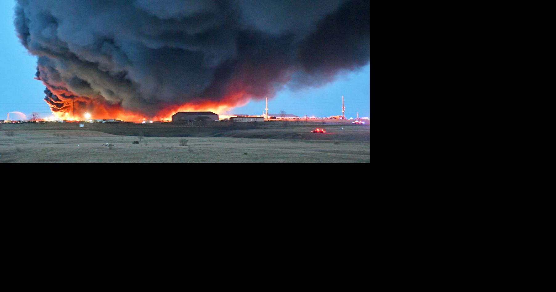 No injuries in industrial fire in Williston; no evacuations ordered