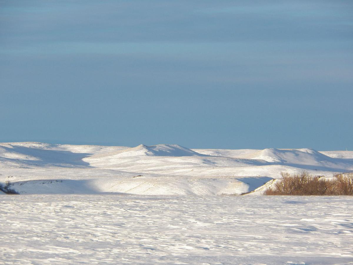 December snowy countryside.