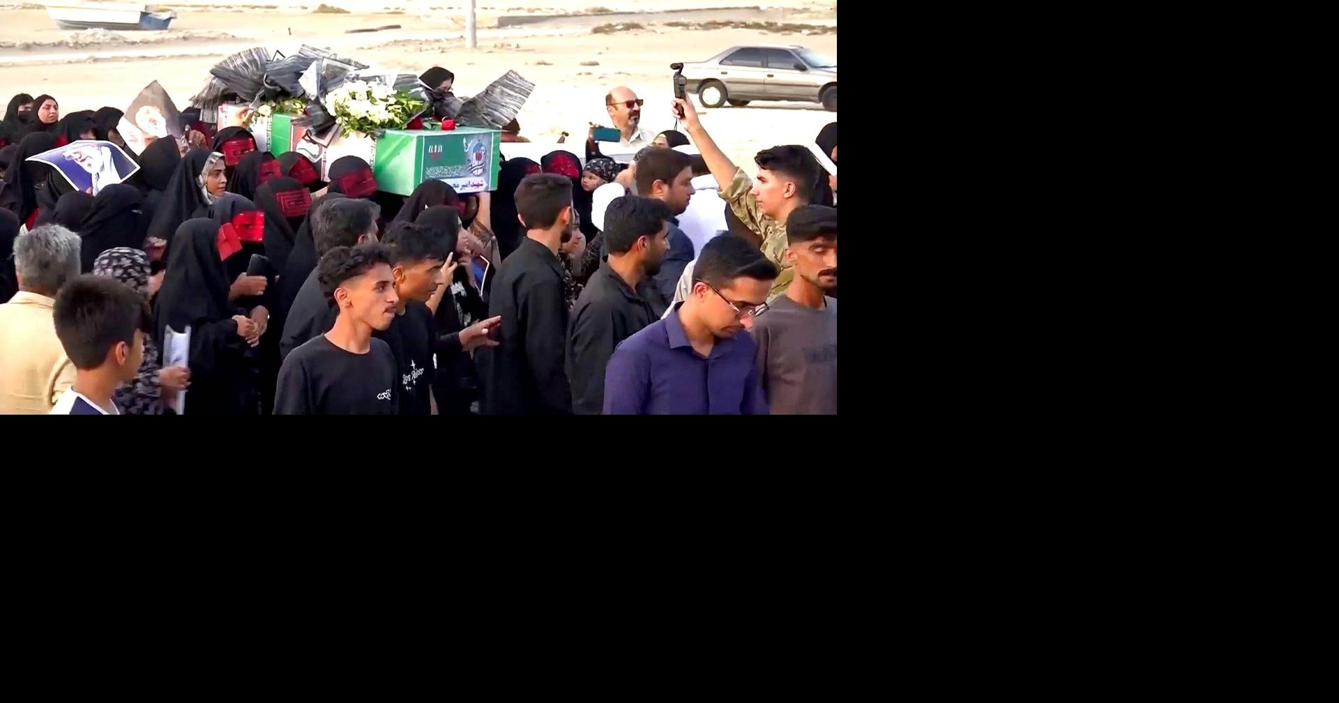 Funerals held in Iran for wedding party victims of US missile strikes