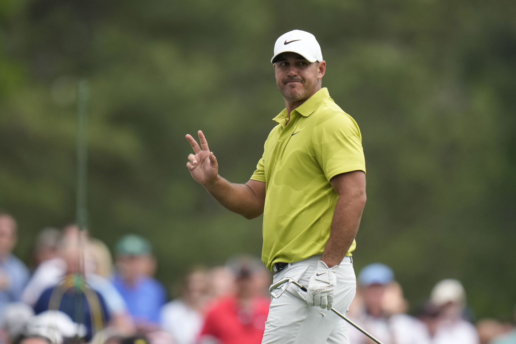 Koepka living large at Masters, leads with Rahm and Hovland