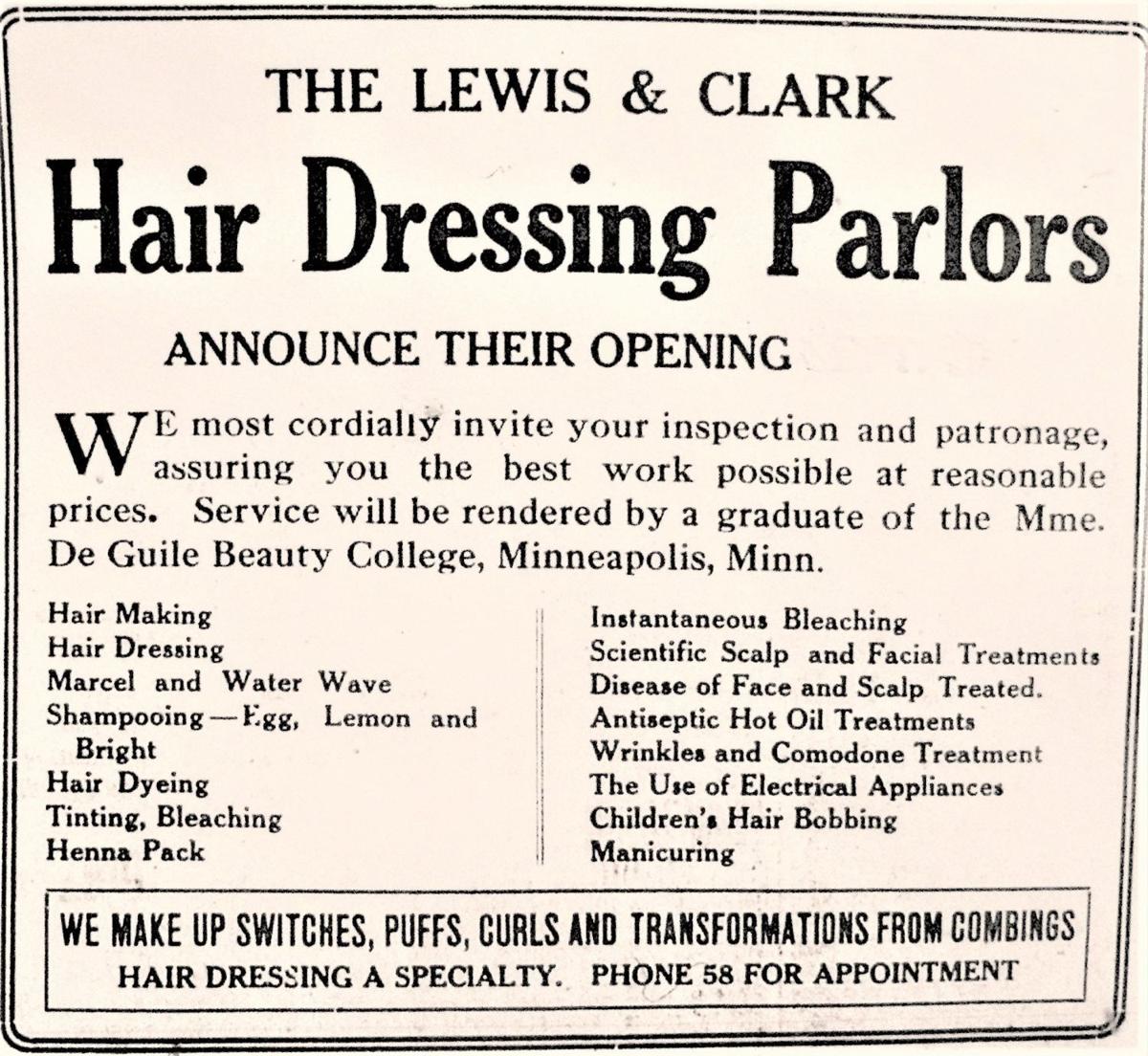 Lewis & Clark Salon, 1920