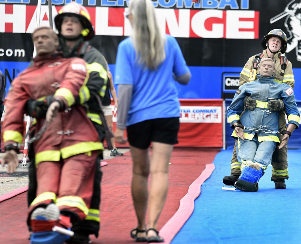 Local Fire Departments Compete In Firefighter Combat Challenge Bismarck Bismarcktribune Com