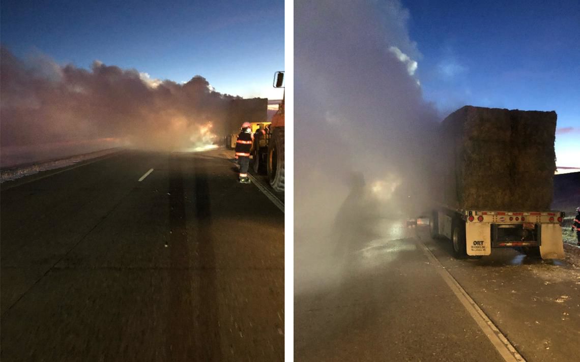 Fire leads to traffic rerouting on I94 in Glen Ullin area State