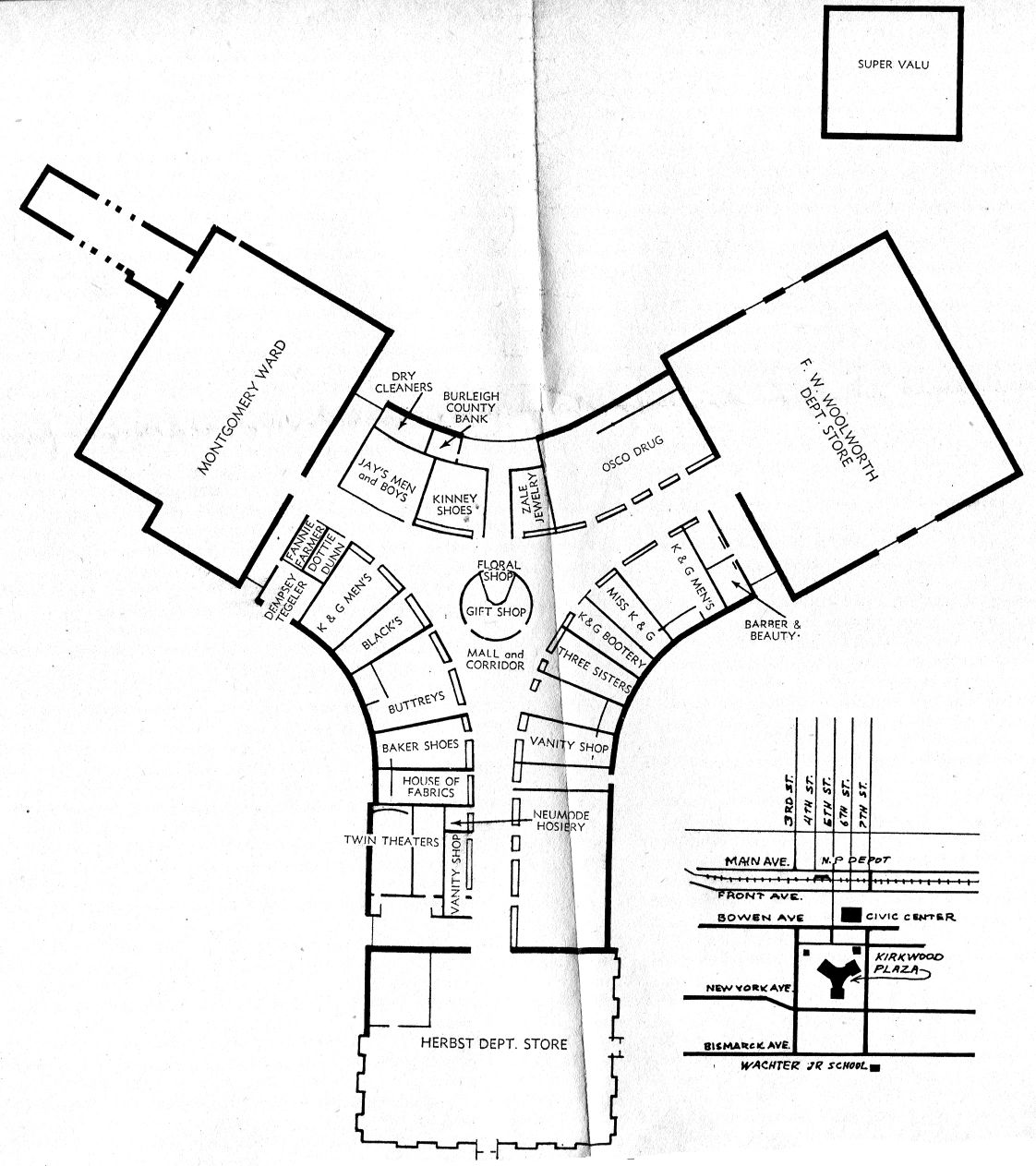 North Dakota History in Photos: Kirkwood Mall  History 