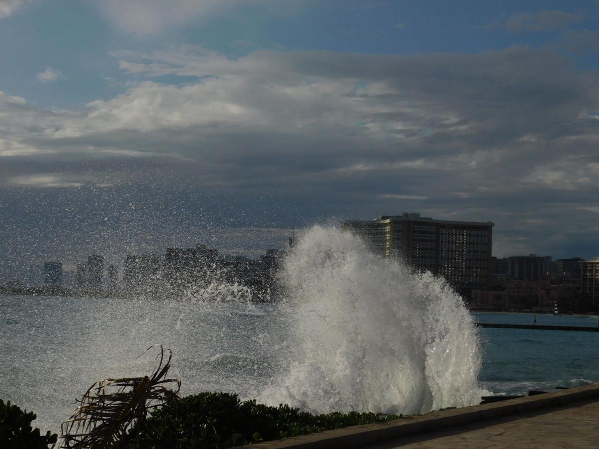 Wave along Waikiki Beach