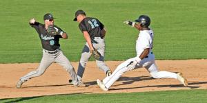 Larks pile up hits but fall to Honkers