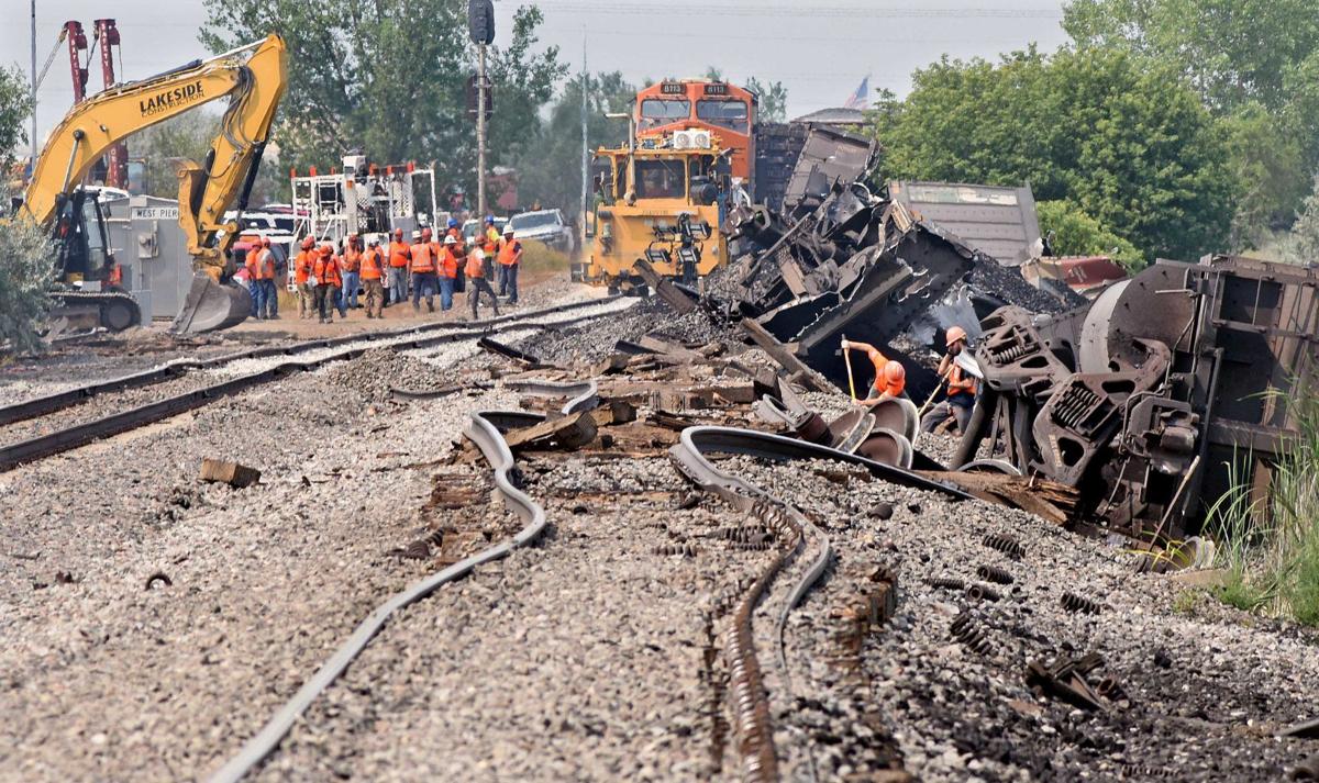 Coal train derailment cleanup underway