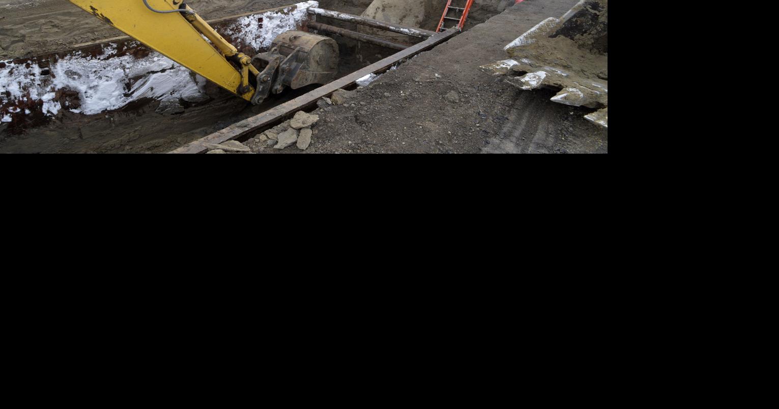 Water main repair impacts Mandan street