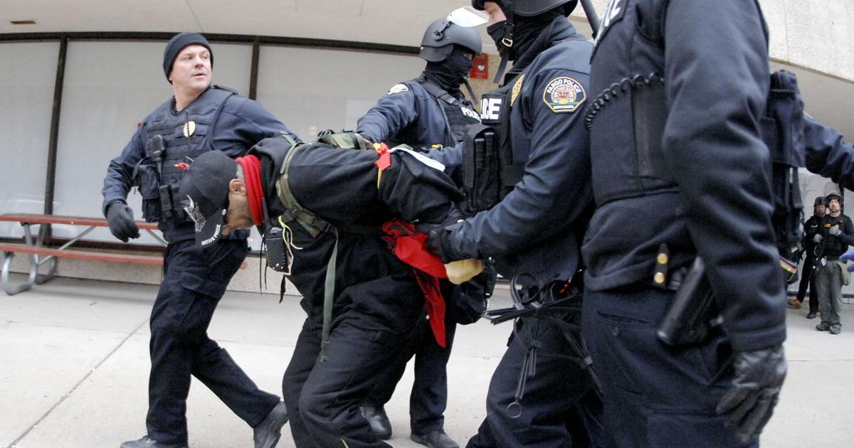 Photos: DAPL protesters march on Wells Fargo Bank