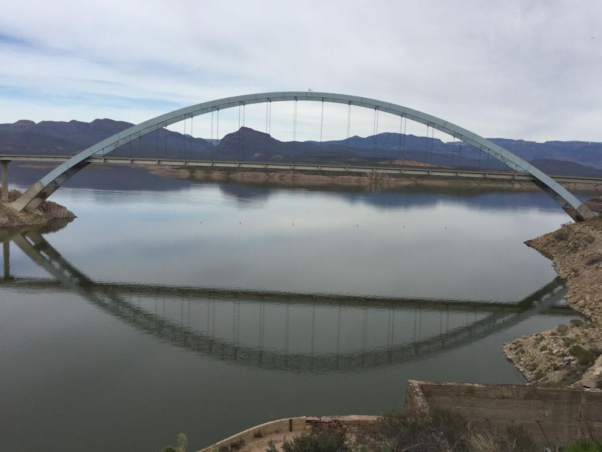 Bridge over the Salt River in Arizona near Superstition Mountain