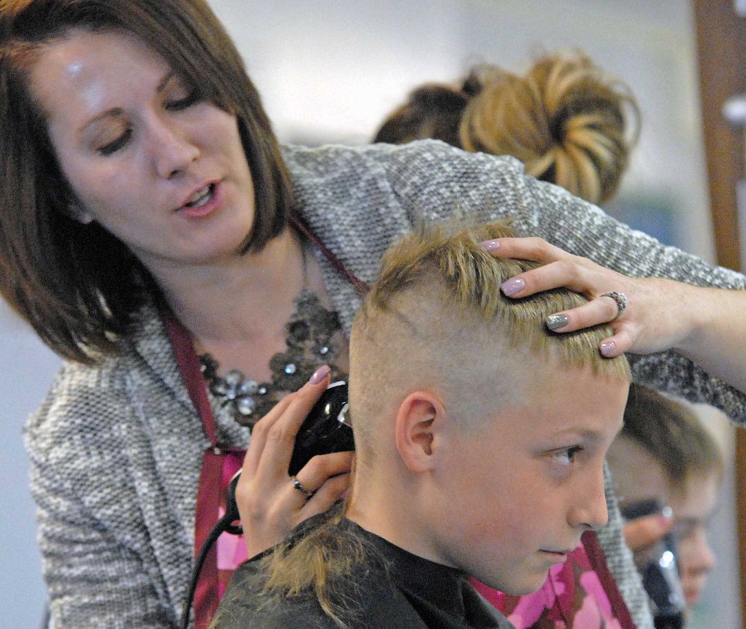 Highland Acres School Brave the Shave event Tribune Photo Collections