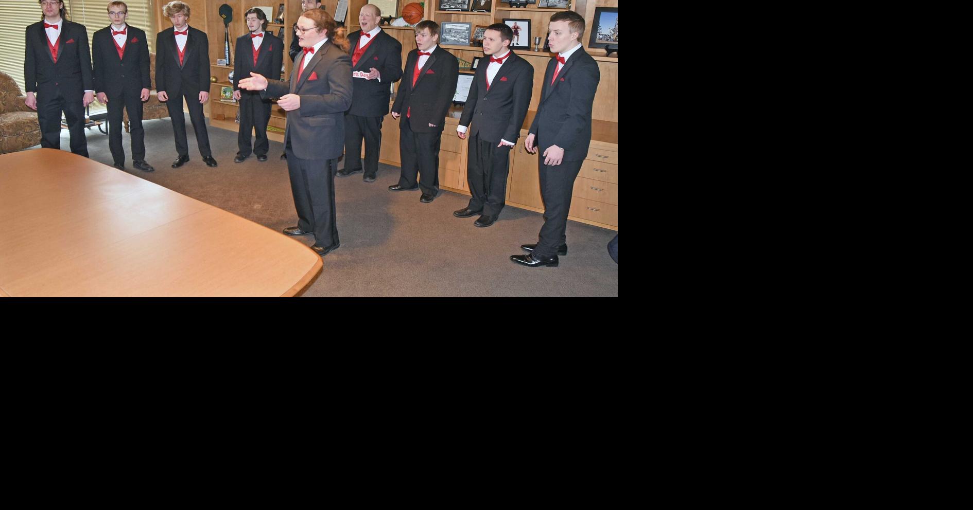 BSC Men's Ensemble serenades community for Valentine's Day