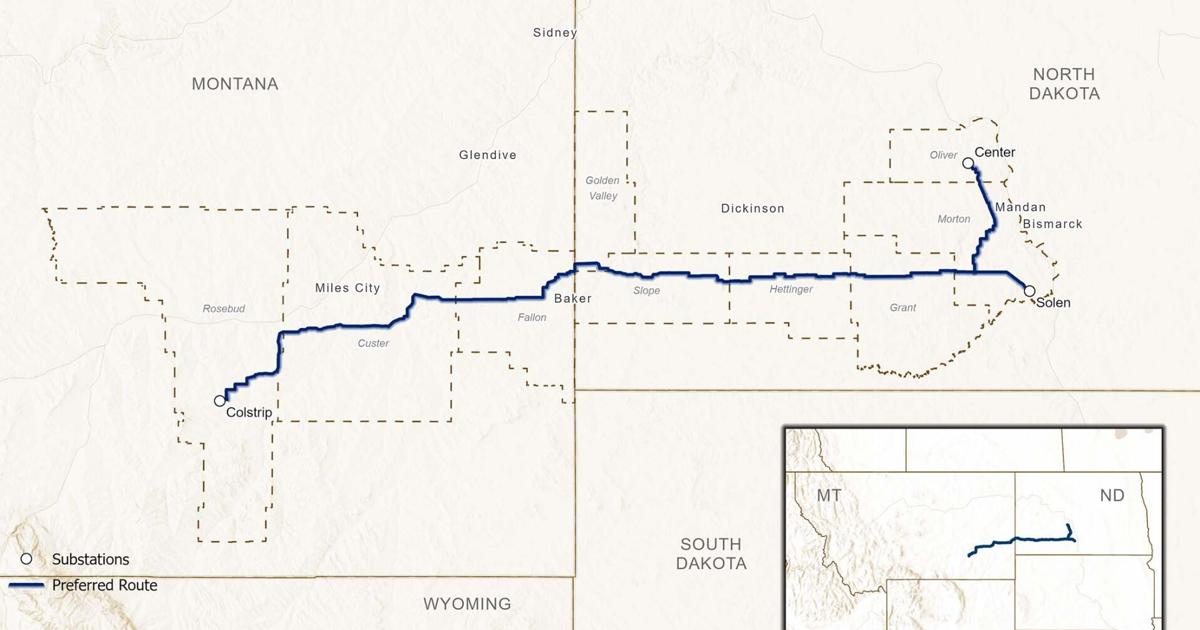 $2.5B power line planned from central North Dakota to southeastern Montana