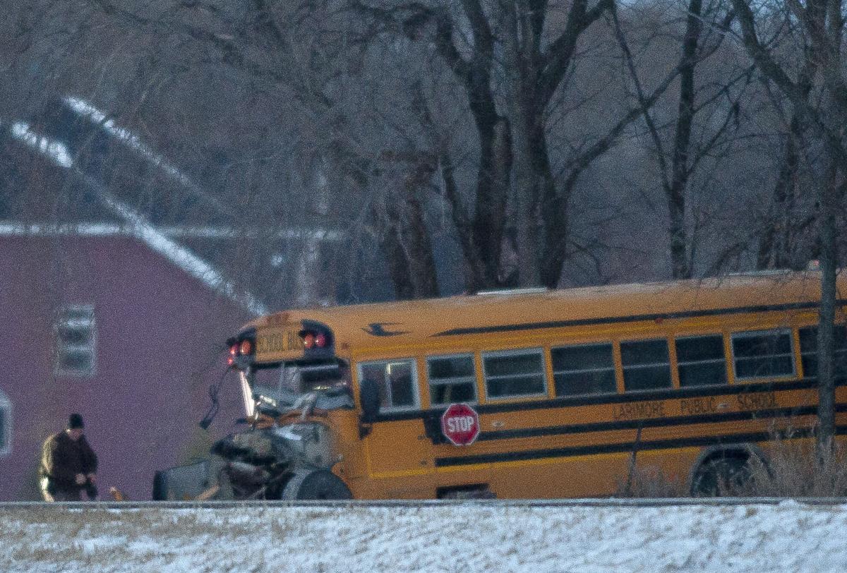 Driver, student dead, multiple injuries in trainschool bus collision