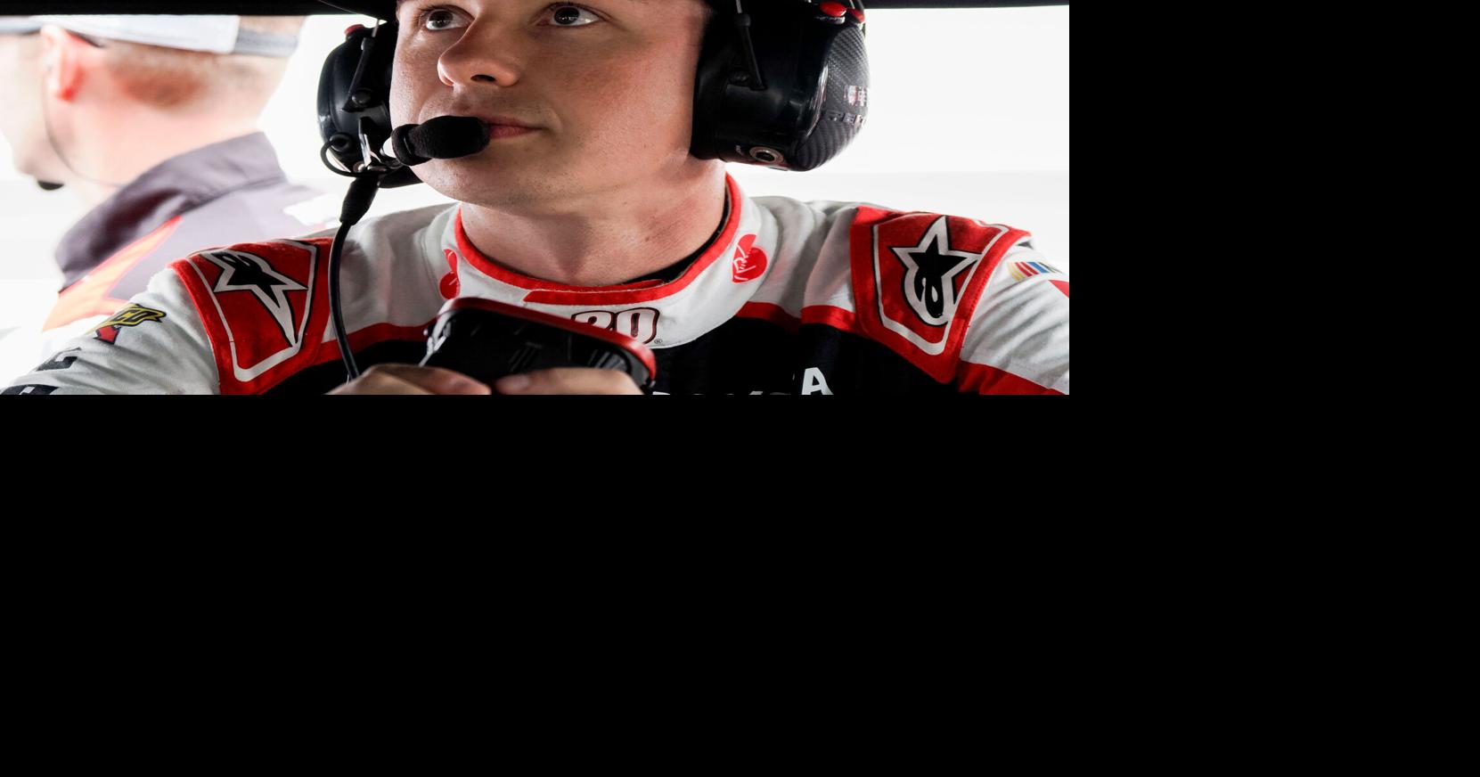 NASCAR Cup Series driver Christopher Bell (20) sits in his pit box Saturday, July 25, 2026, during qualifying for the Brickyard