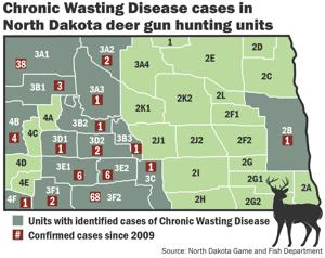 Chronic wasting disease detected in eastern edge of North Dakota for the first time