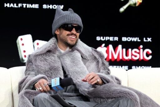 Bad Bunny durante su conversación sobre el espectáculo del intermedio del Super Bowl el 5 de febrero de 2026