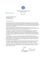 FNF - NC - Letter Sec'y Bessent to Warren