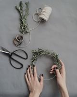 Holiday decorating with backyard greenery