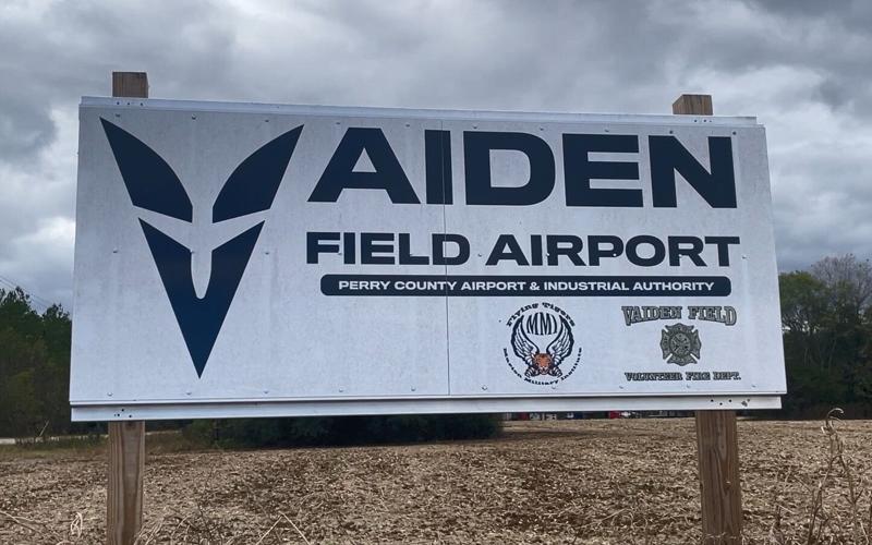 Vaiden Field Airport sign