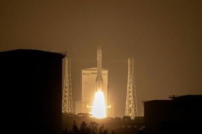 Arianespace's Ariane 6 rocket carrying the Amazon Leo satellites launches in Kourou, French Guiana