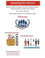 Wallace Community College to hold 'Honoring Our Heroes' drive-through luncheon
