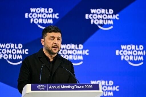 The speech to the Davos elite came minutes after Zelensky had met with US President Donald Trump