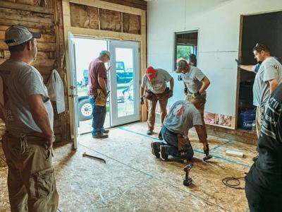 Team Rubicon volunteers at house