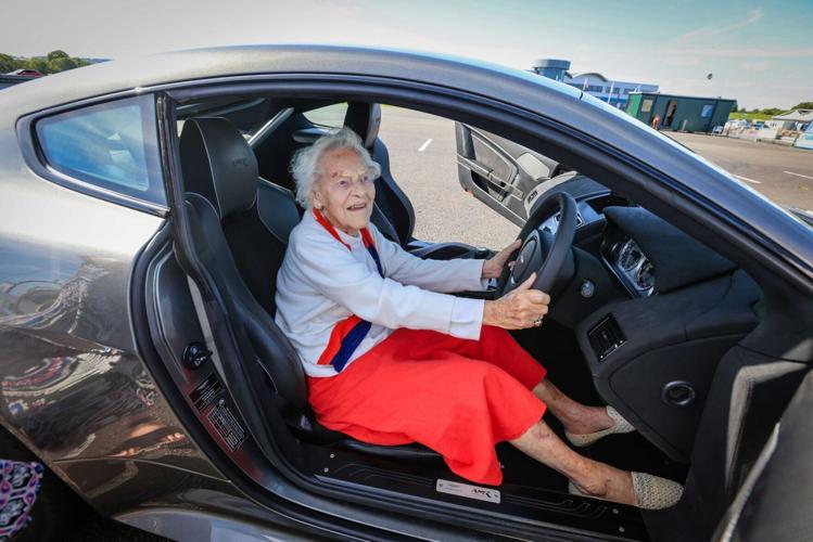 Car lover, 98, reaches 130mph on race track
