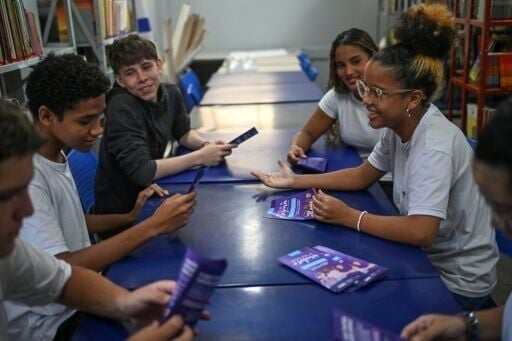 Students at a school in Rio de Janeiro aged 13 and 14 discuss the misogynistic content they have seen online
