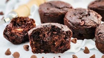 Double Chocolate Banana Muffins