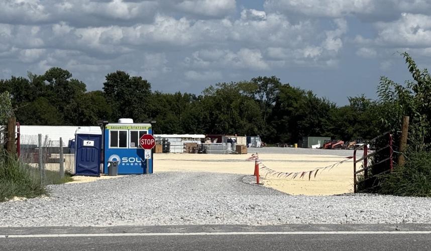 Solar farm entrance