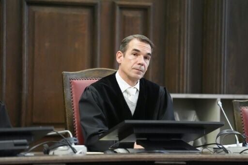 Presiding judge Stefan Philipp is pictured ahead of the start of the closed-door 'White Tiger' trial in Hamburg