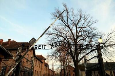 The Auschwitz concentrationm camp -- seen here in a genuine AFP photo -- was liberated in January 1945