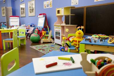 Children's play area stock image