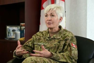 Canada's top military officer Jennie Carignan told AFP it is crucial for Canada to 'ensure that we are in control and taking responsibility for our defense'