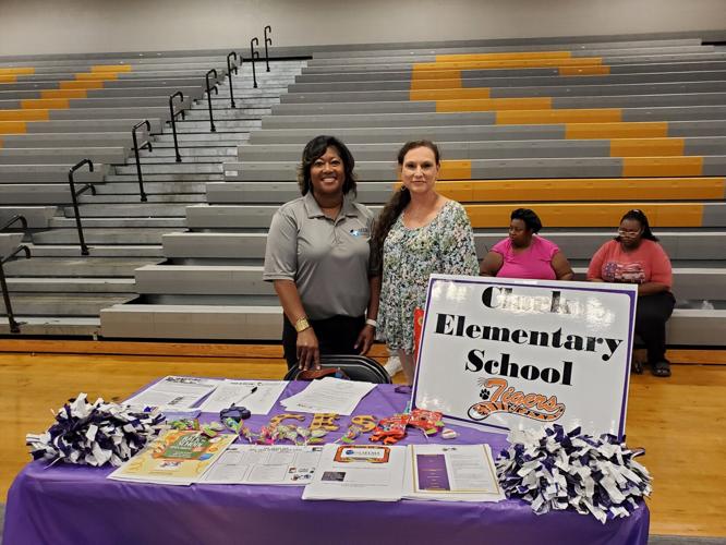 Felicia Tinker interim principal and Dana Hall secretary.jpg